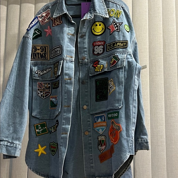 BNNU Nikki Lund Thora patch embroidered Denim jacket - Picture 4 of 14